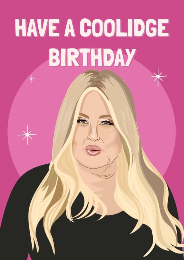 Funny Birthday Card - Celebrity - Jennifer Coolidge created by AbiGoLucky