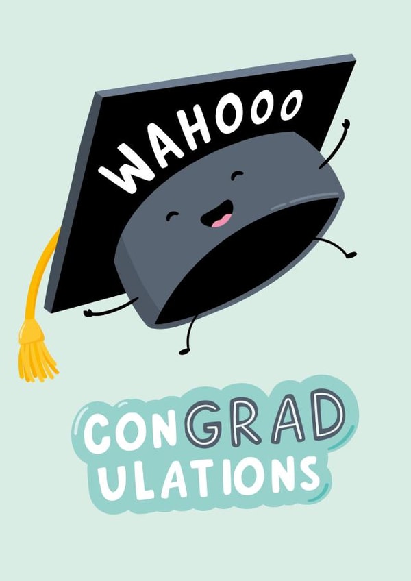 Funny Graduation Card - Congratulations Pun created by Fliss Muir