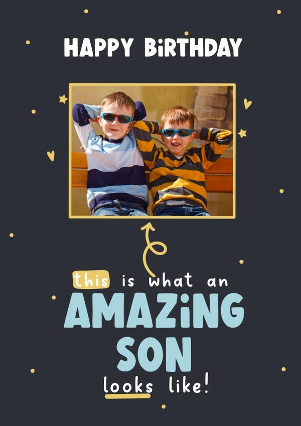 Cute Birthday Card - Amazing Son created by LynseyLovez