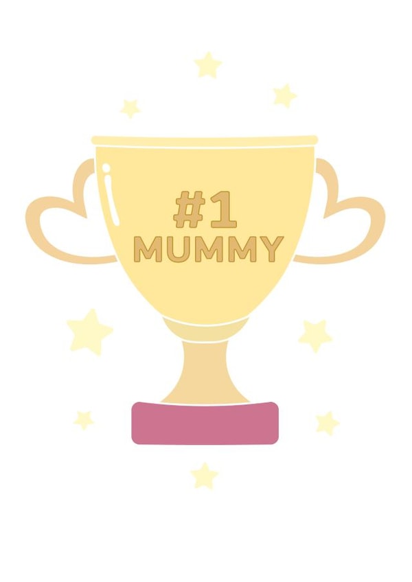 Mother's Day card for the best Mummy - Number 1 Mummy created by Helen Stephanie Design