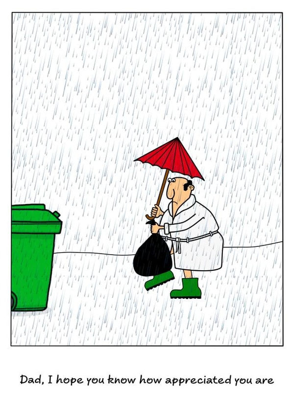 Funny Father's Day Card - Dad - Bins created by Swizzoo