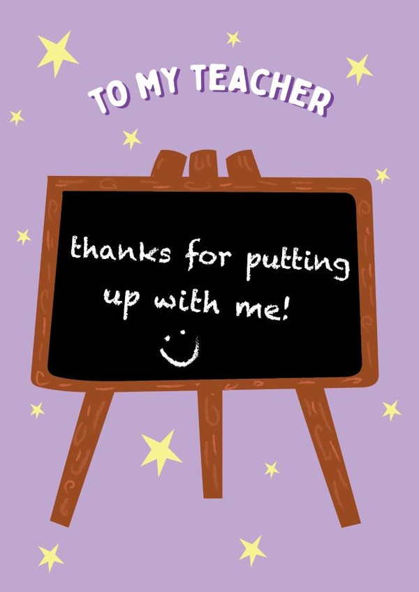 Thanks For Putting Up With Me - Thank You Teacher created by @Laura Lonsdale Designs
