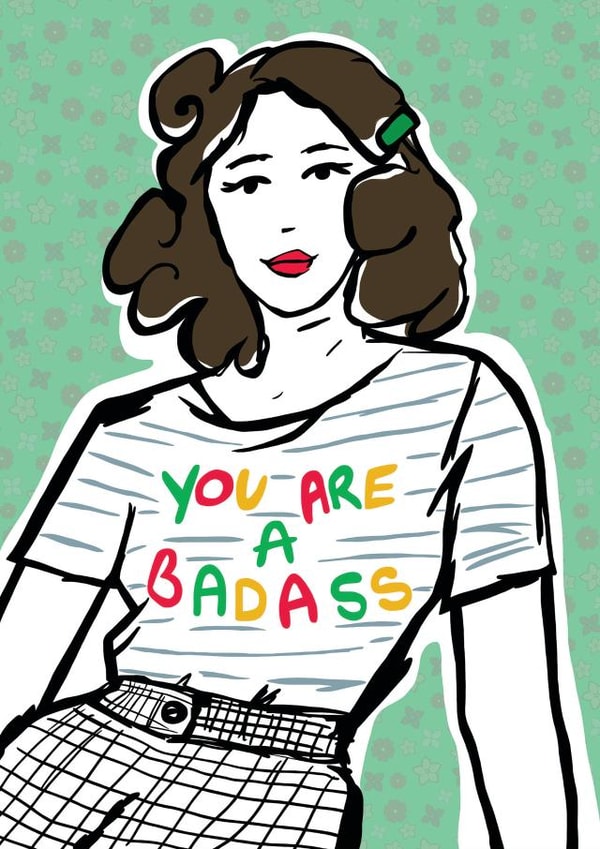 You Are A Badass Achievement Success Card created by Bec Broomhall