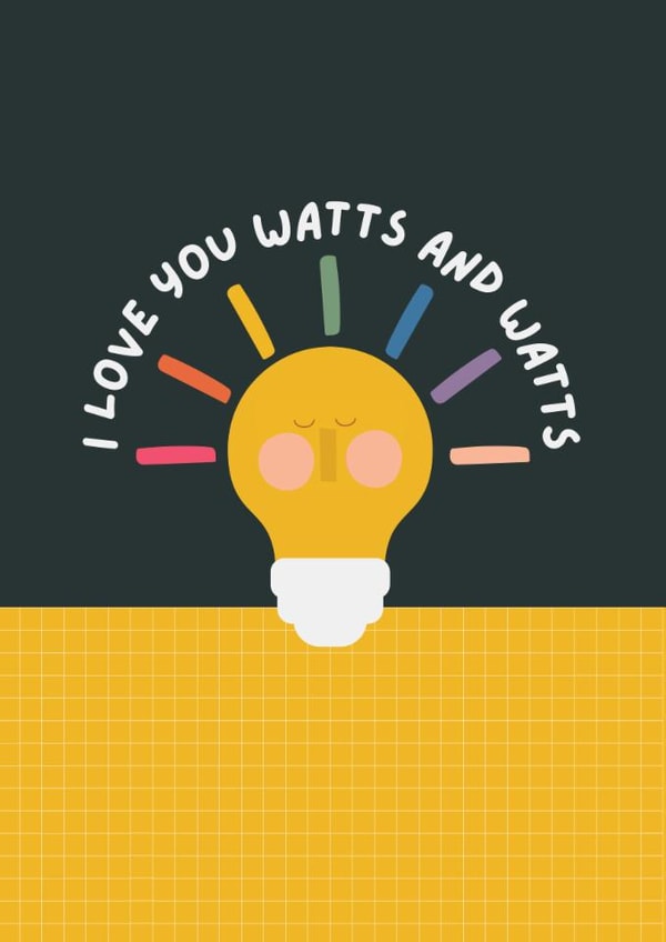 Cute Father's Day Card - Daddy - Watts and Watts created by Powerinmykindness