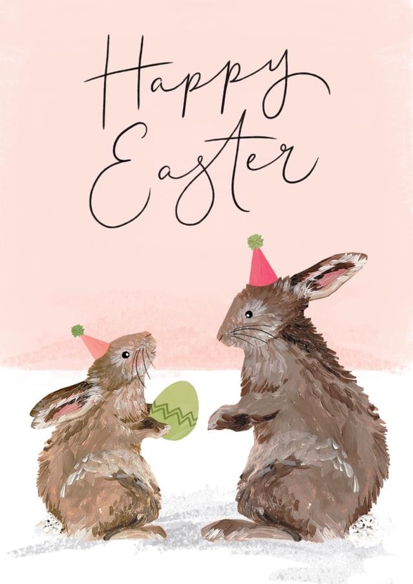 Cute Easter Card - Bunny Rabbit - Egg created by Making Meadows Ltd