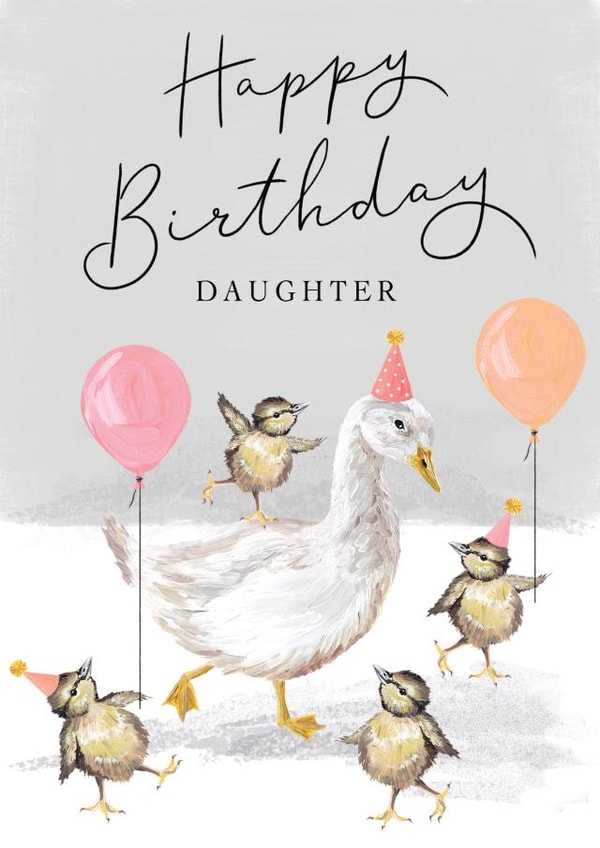Cute Birthday Card - Daughter - Goose and Chick created by Making Meadows Ltd