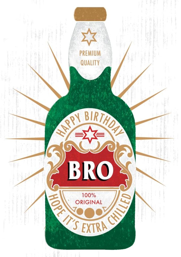 Classic birthday card-brother-beer-hope it's extra chilled created by 0nly Me!