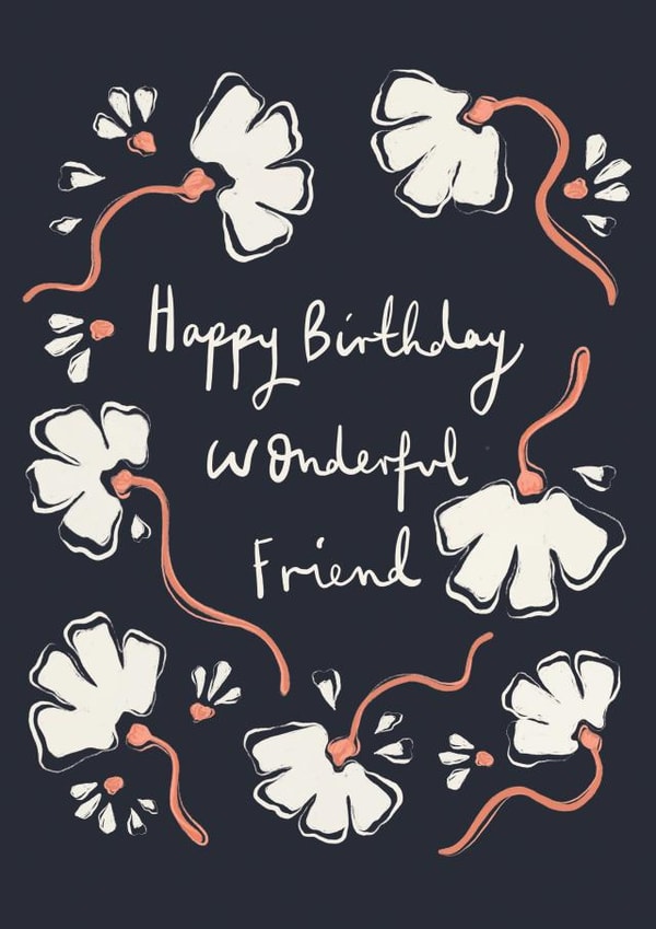 Floral birthday card for special friend created by Samantha sullivan