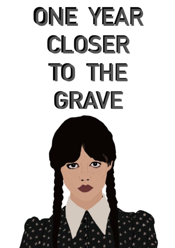 Netflix Wednesday Addams Birthday Card created by Daisy’s Design