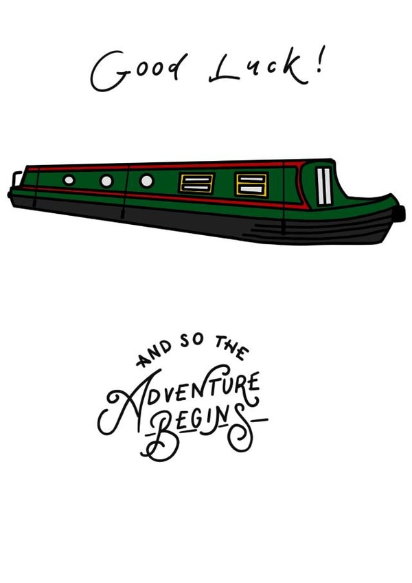 Good Luck Card - Narrowboat adventure begins created by Kimbaclay Creations