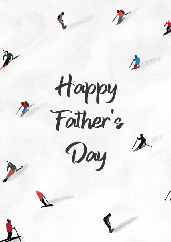 Father's Day Card - Skiing created by SophiPrints
