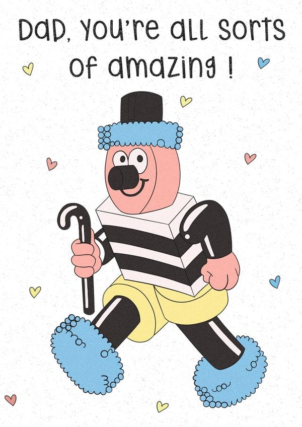 Cute Father’s Day Cards - Dad - Liquorice Allsorts - You're All Sorts Of Amazing created by Lisa Wardle