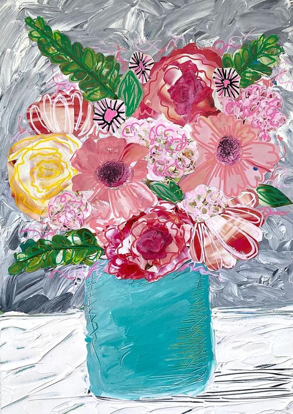 Floral gift card great for any occasion created by Brittney Herzik @lifewithherz