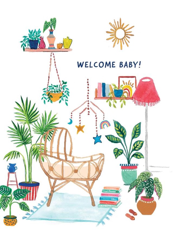 Cute New Baby Card - Welcome Baby! created by Zoe May Designs