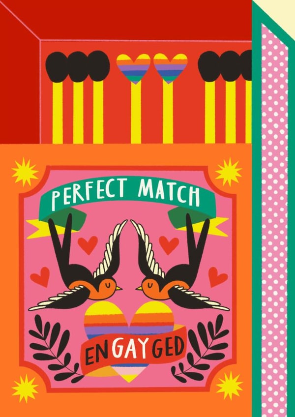 Cute Engagement Card - Matchbox - LGBTQ+ created by AbiGoLucky