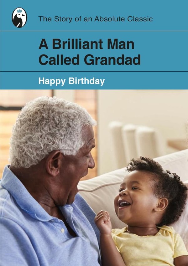 Retro Birthday card - A Brilliant Woman Called Grandad - Book created by Yay Days