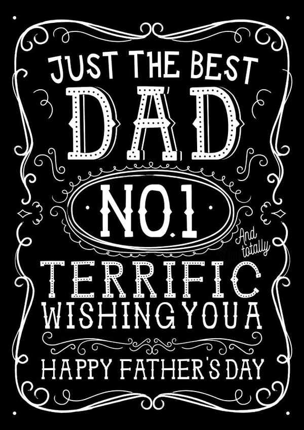 Father's Day Card - Dad - Jack Daniels Whiskey created by la la la Designs