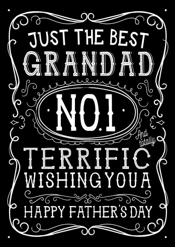 Father's Day Card - Grandad - Jack Daniels Whiskey created by la la la Designs