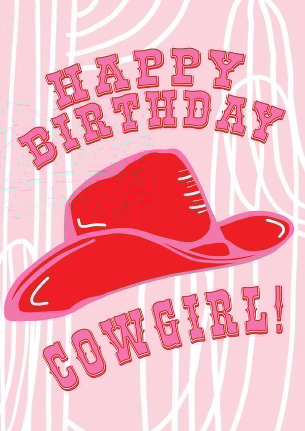 Pretty Birthday Card - Cowgirl Hat created by Maddison Ball