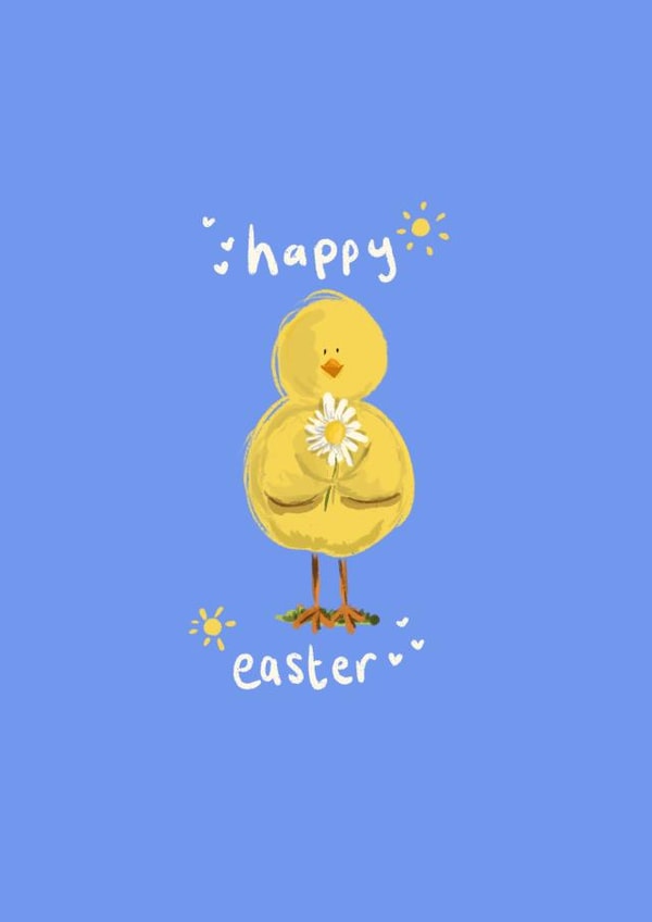 Cute Easter Card - Chick - Daffodil created by AP Designs