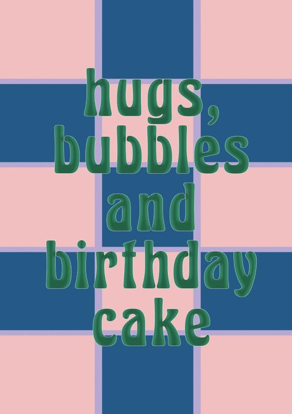 Cute Birthday Card for Best Friend - Birthday Cake - Tartan Print created by Maddison Ball