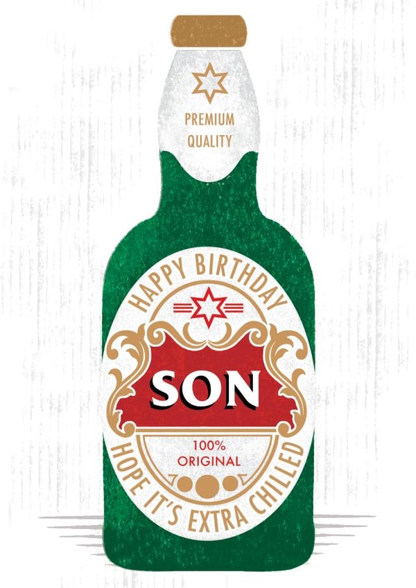 Classic birthday card - Son- beer - Hope it's extra chilled created by 0nly Me!