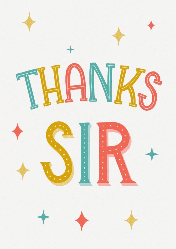 Thank You Teacher - Thanks Sir created by Silky Rose Design