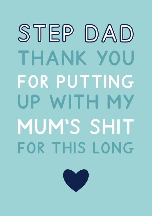 Funny Step Dad Card For Father's Day created by Jeff and the Squirrel