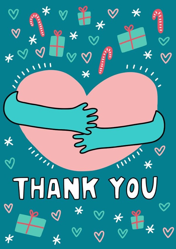 Big Hug Christmas Thank You Card created by Angela Chick