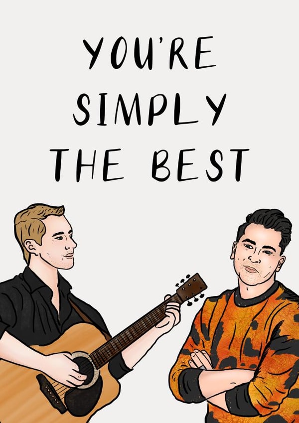 David Rose - Schitts Creek Love Card - Best Friend Card - You're Simply The Best created by P