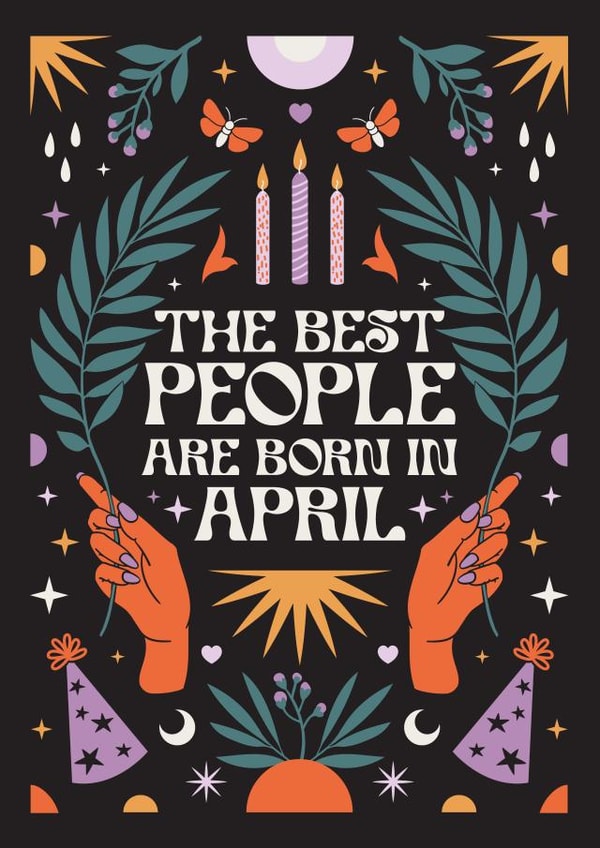 The Best People Are Born In April - Heartfelt - Cute - Horoscope created by Oh Ellie Studio