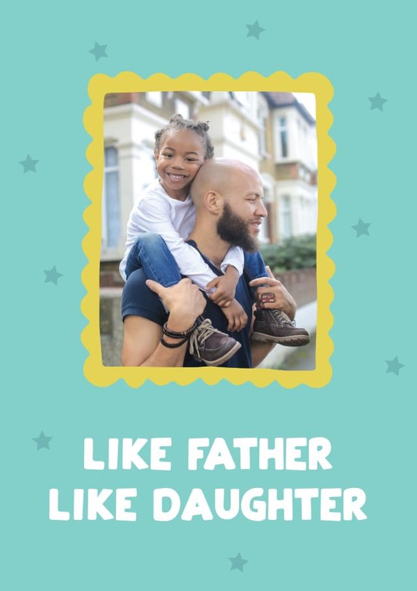 Cute Father's Day Card - Like Father Like Daughter created by Seabird Studio