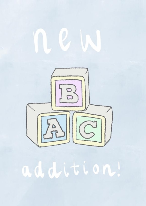 Cute New Baby Card - Pastels - New Addition! created by Elldesigns