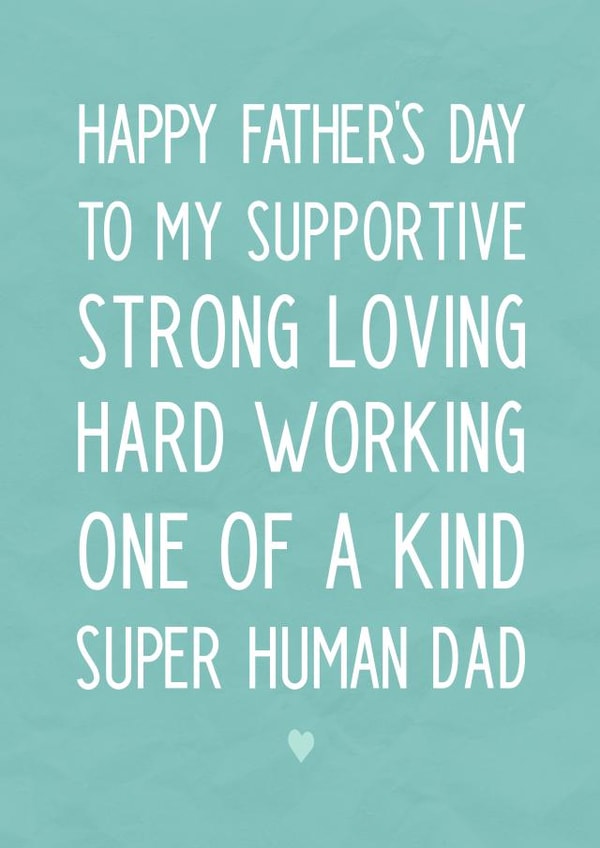 Fathers Day Card for Your Super Human Dad - Best Dad Card - Top Dad Card created by @HurrayHaus
