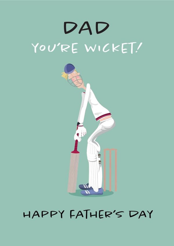 Cute Fathers Day - cricket obsessed Dad! created by Pink Pig