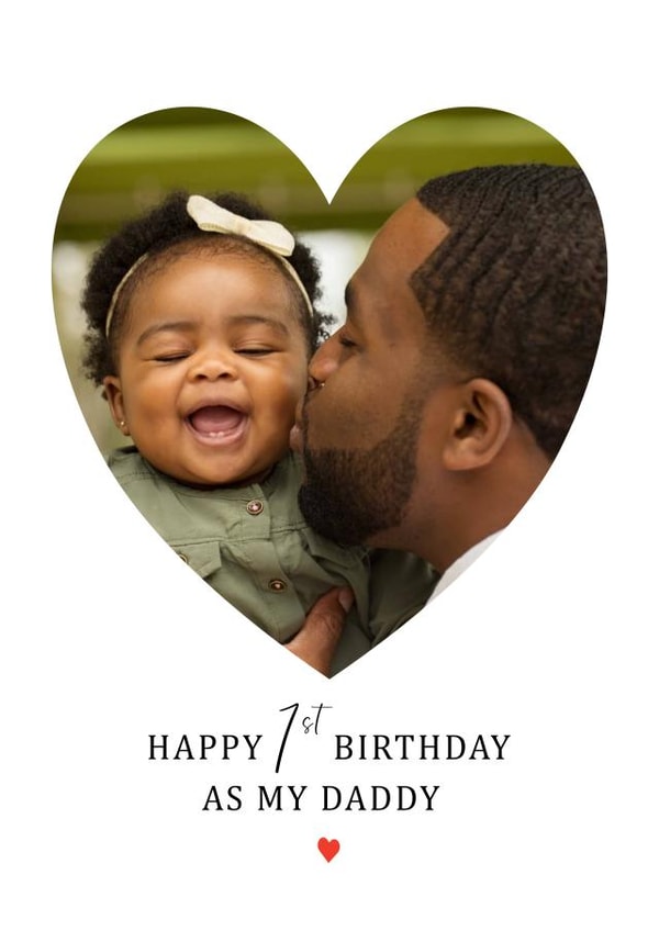 Cute Birthday Card - 1st as My Daddy 1000 created by @hollielonglanddesigns