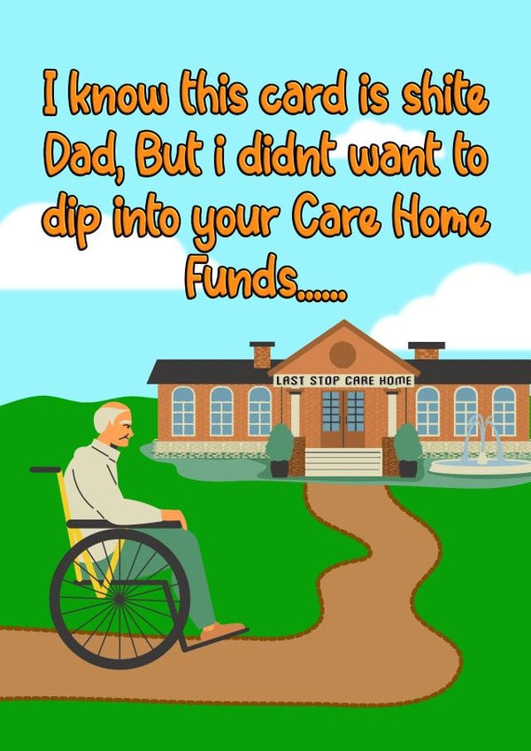 Funny Fathers Day card for your endless banter with dad. created by Michael John Tickle