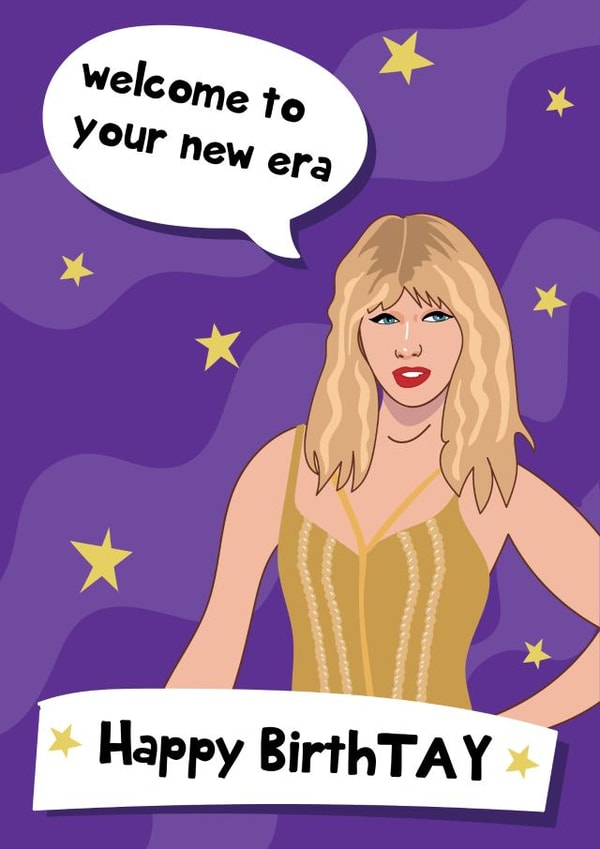Welcome To Your New Era - Taylor SWift Birthday Card created by @Laura Lonsdale Designs