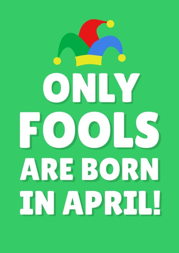 Cheeky Birthday Card - April - Fool created by PopDogShop