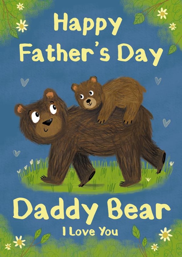 Happy Father's Day Daddy Bear created by Holly Bushnell Illustration
