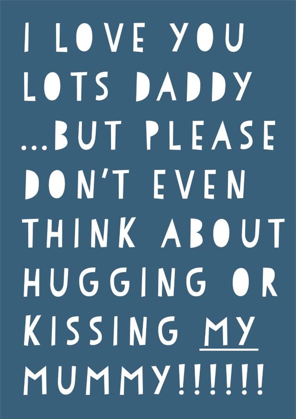 A funny Father's Day or Birthday card from babies, toddlers or young children, created by Heather Alstead Design LTD
