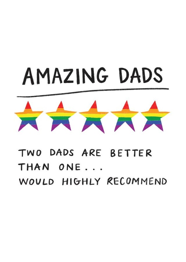 Heartfelt Father's Day Card - Amazing Dads - LGBTQ+ created by Nicola Watson