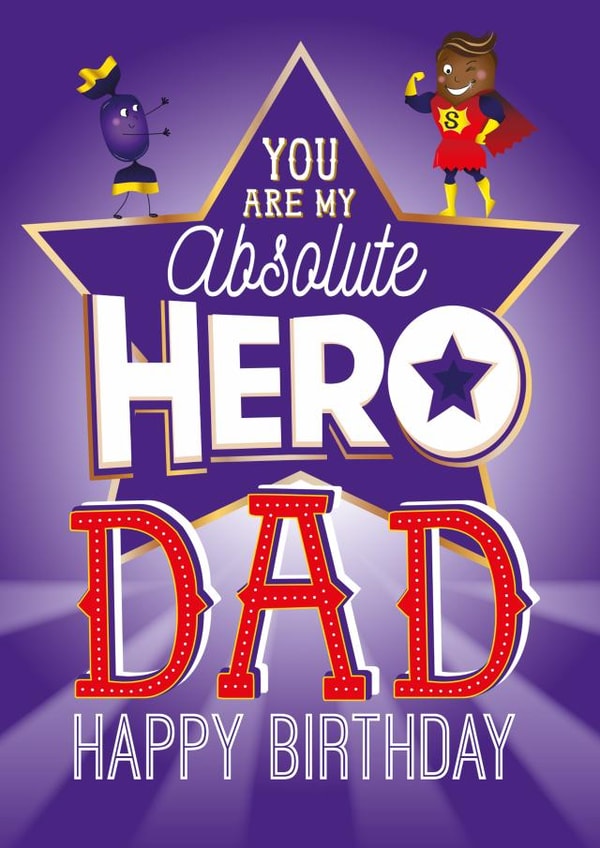 Dad Cadbury Chocolate Hero Card - Birthday Card created by la la la Designs