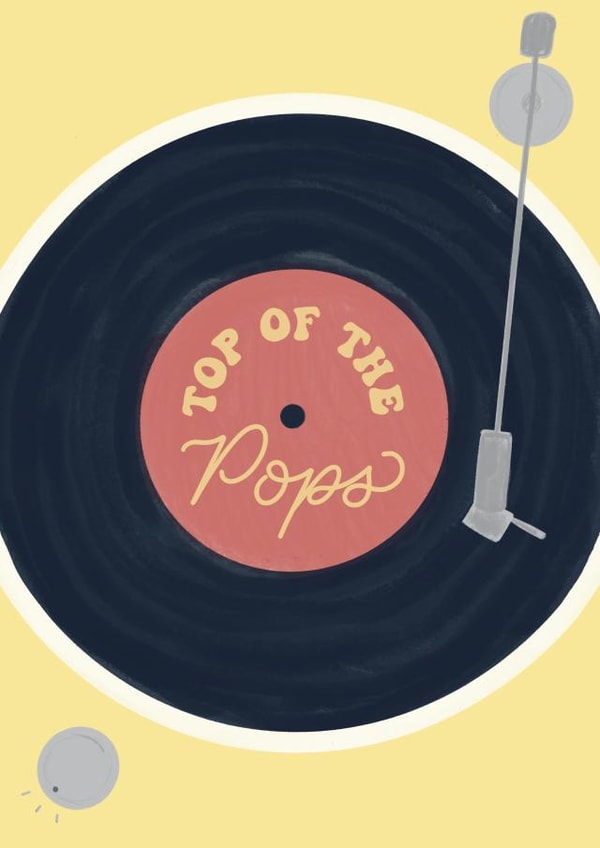 Top of the Pops - Vinyl Record - Father's Day Card created by NOD Studio