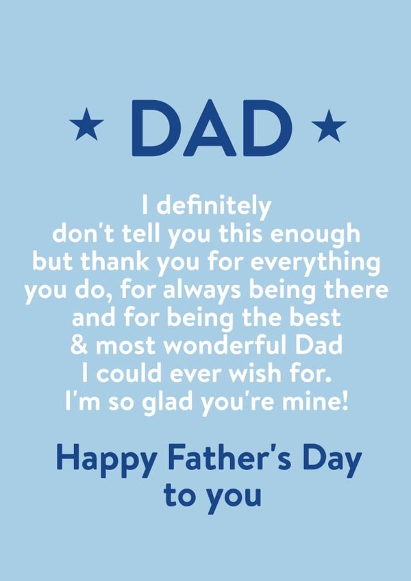 Heartfelt Father's Day Card - Most Wonderful Dad created by Word Up Creative