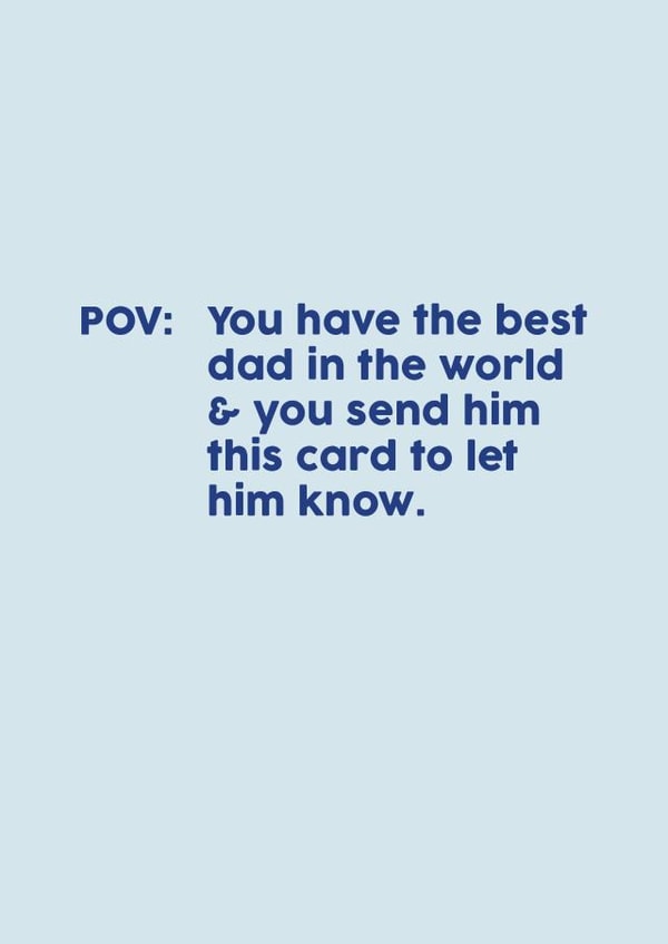 Cheeky Father's Day Card - POV created by Sweetlove Press