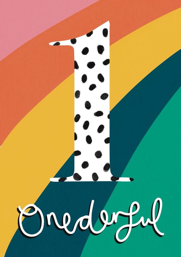 Cute Birthday Card - 1st - Onederful created by Seabird Studio