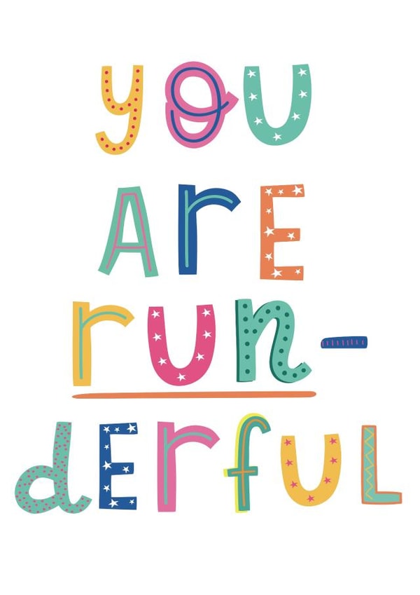 Cute Good Luck/Well Done Card - Marathon - Runderful created by Cate Creates