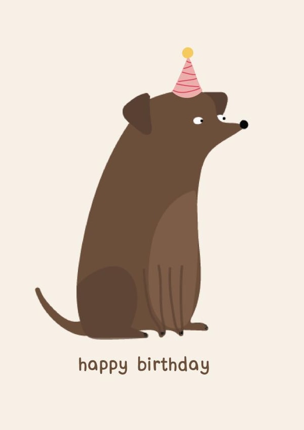 Happy Birthday dog created by hnaillustration