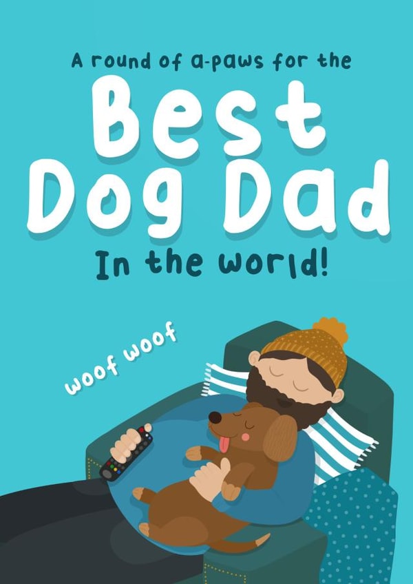Dog dad, father’s day card created by Sophie Larsson